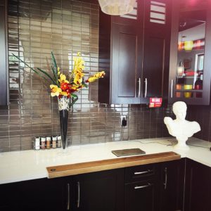 Countertops and cabinets