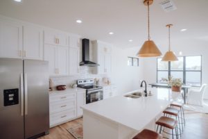 white kitchen cabinets in Vancouver