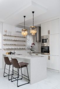 White Kitchen cabinets and storage